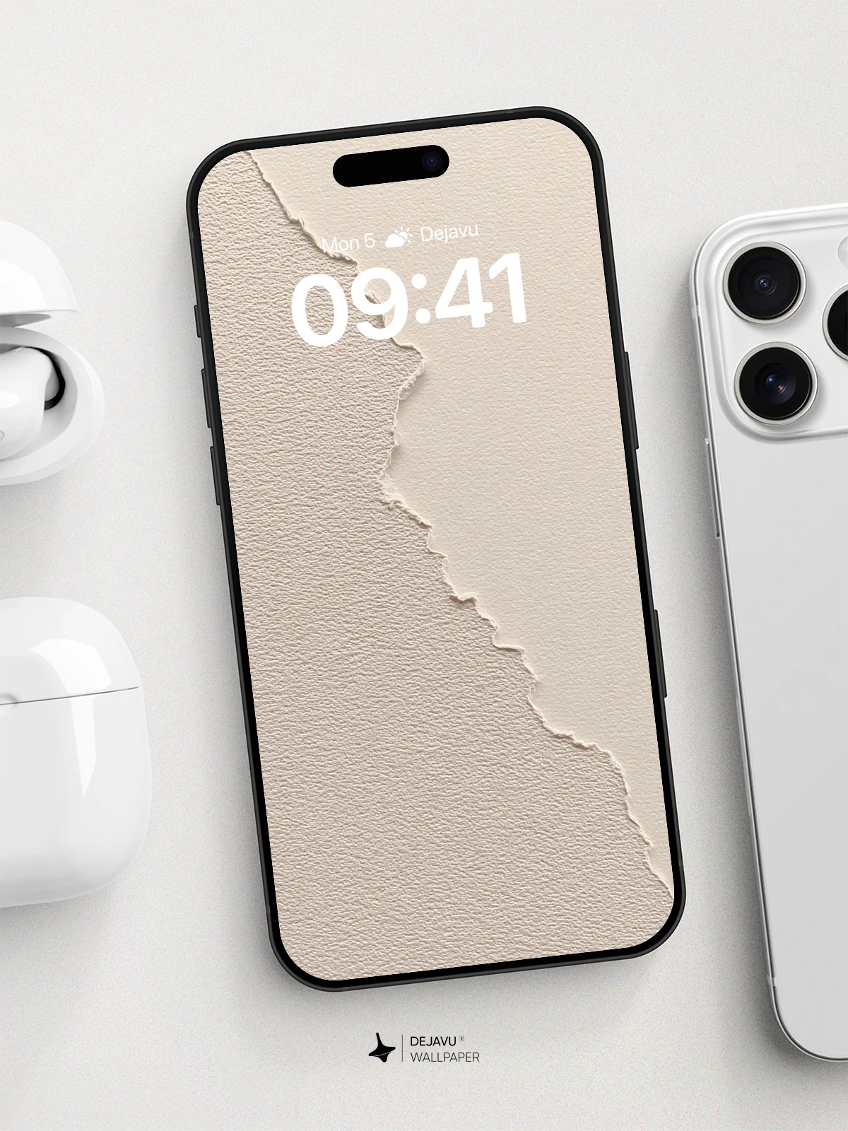 Torn Paper Texture Wallpaper 8K for iPhone and Android