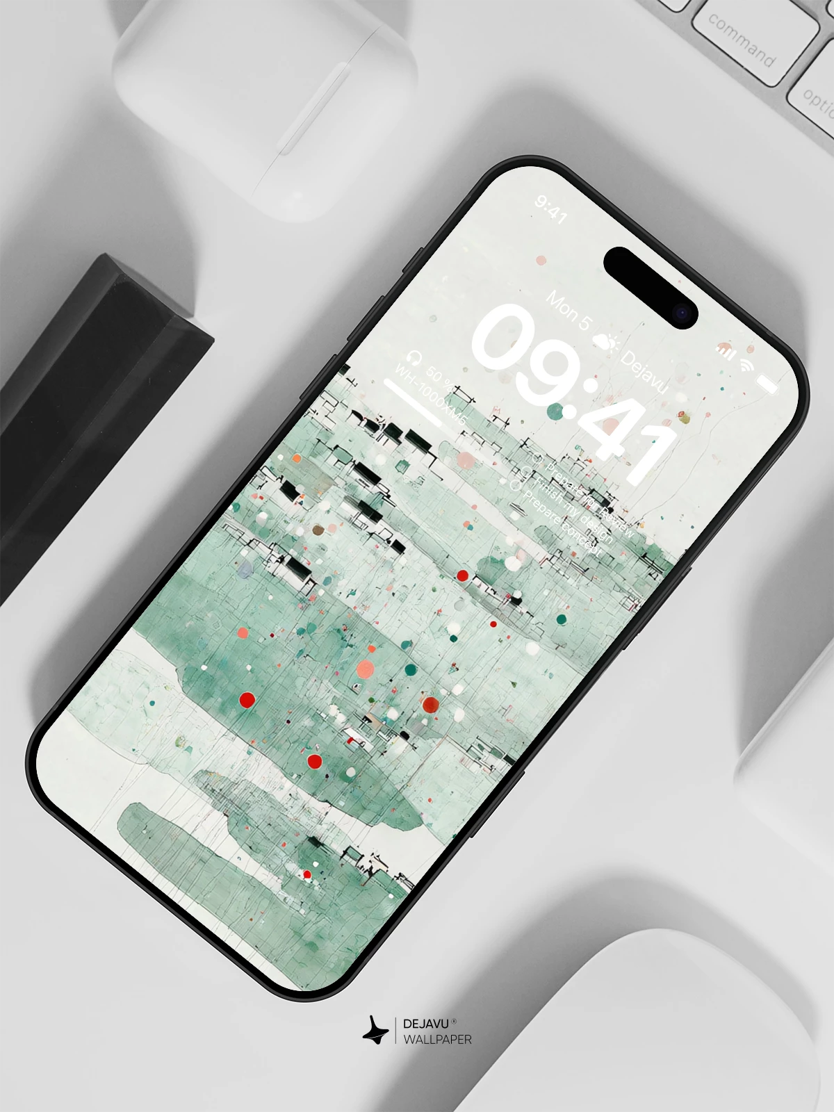 Wu Guanzhong Style Abstract Landscape Wallpaper 8K