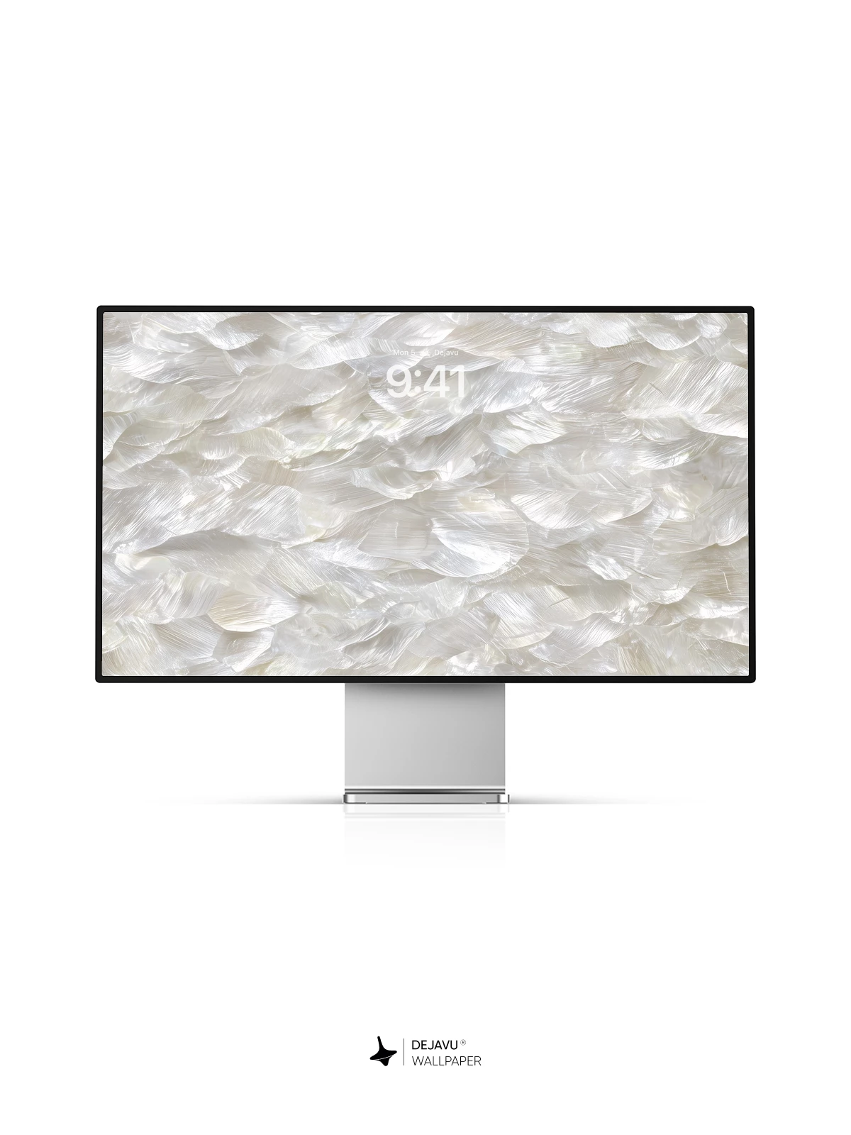 White Pearl Shell Texture Wallpaper 8K