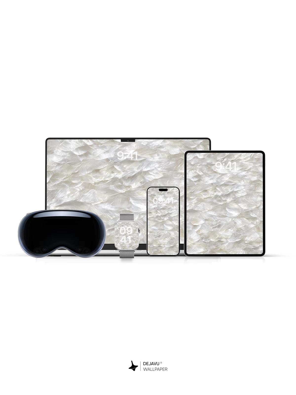 White Pearl Shell Texture Wallpaper 8K