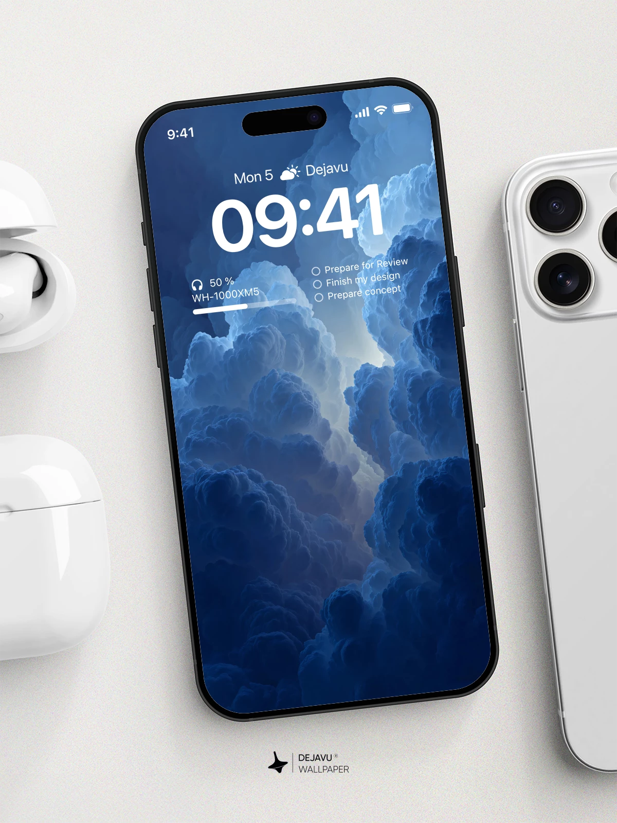 Blue Storm Clouds 8K Wallpaper for iPhone and Android