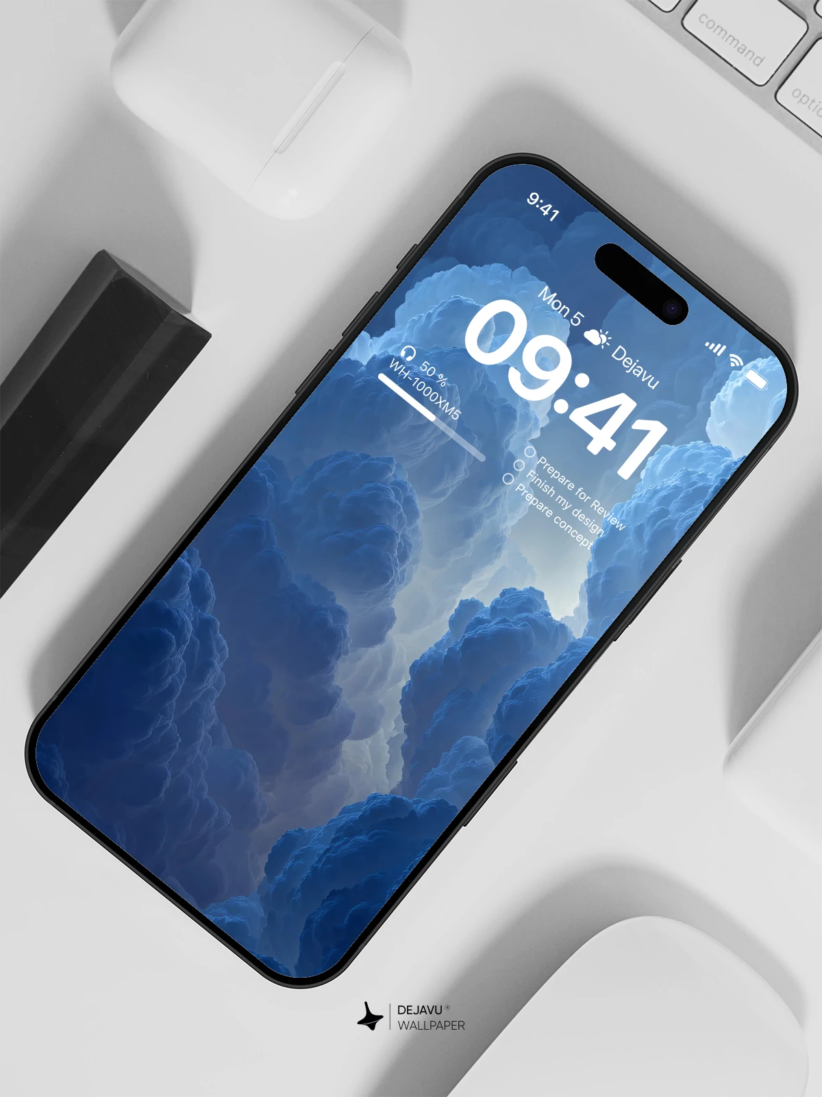 Blue Storm Clouds 8K Wallpaper for iPhone and Android