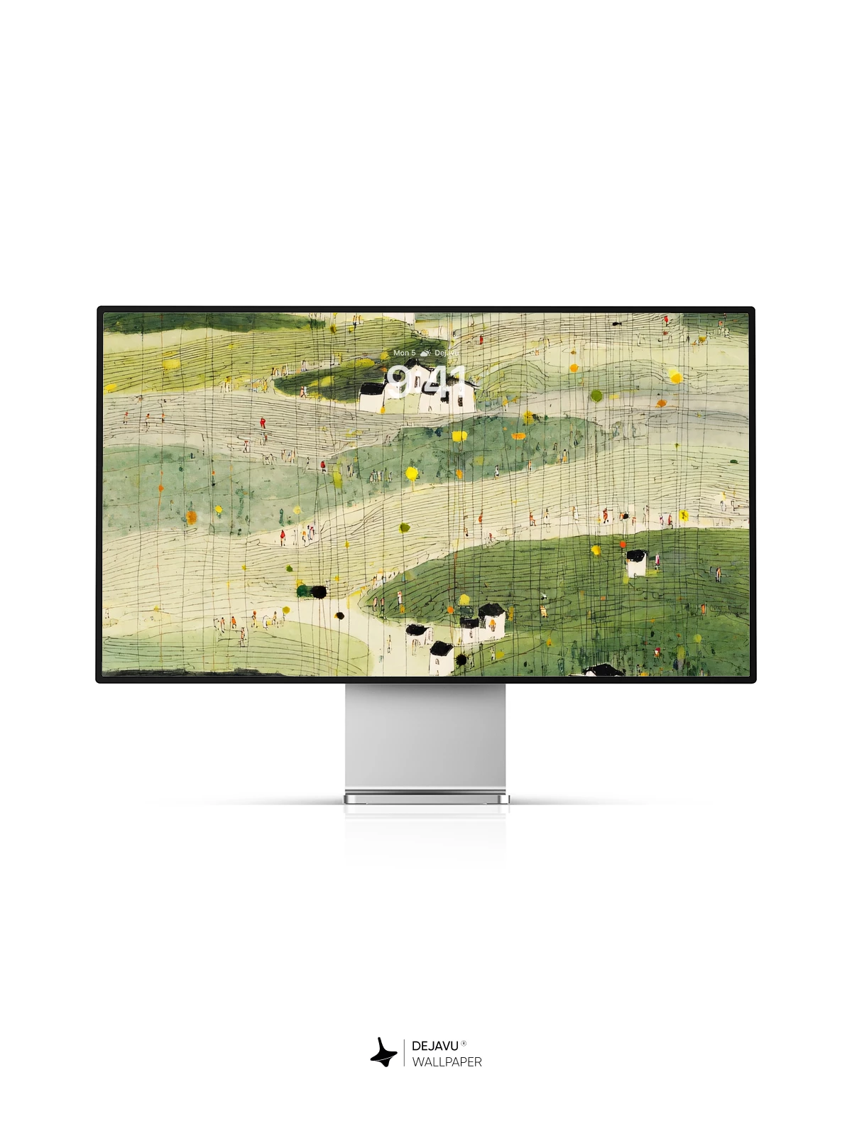 Wu Guanzhong Style Abstract Landscape Wallpaper 8K