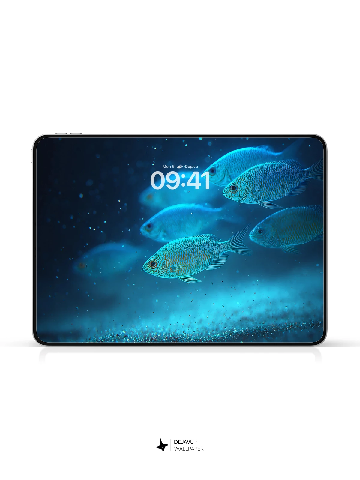 Blue Fish School 8K Wallpaper for Phone