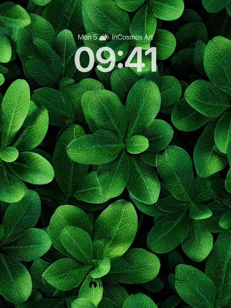 Emerald Whisper Wallpaper with Veined Depths