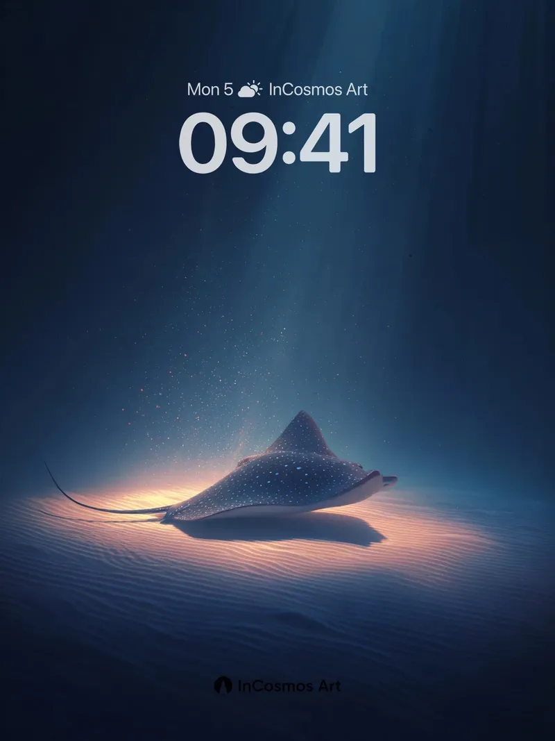 Serene Ray Wallpaper with Oceanic Light