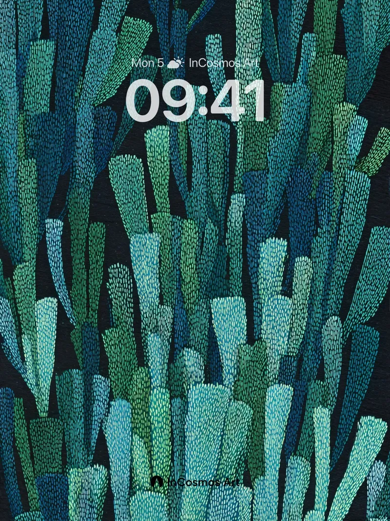 Midnight Kelp Forest Wallpaper in Deep Ocean Haze