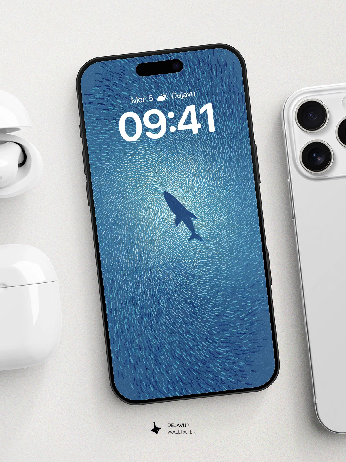 Whirlpool of Life: Ocean Predator Wallpaper 8K