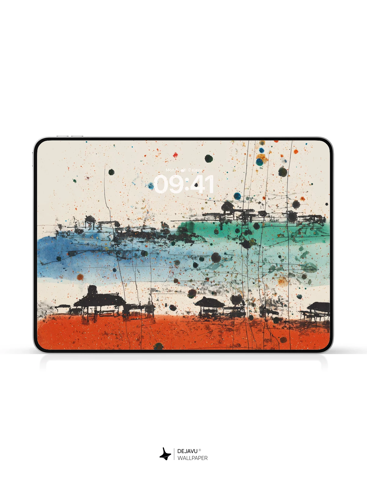 Wu Guanzhong Style Abstract Landscape Wallpaper 8K