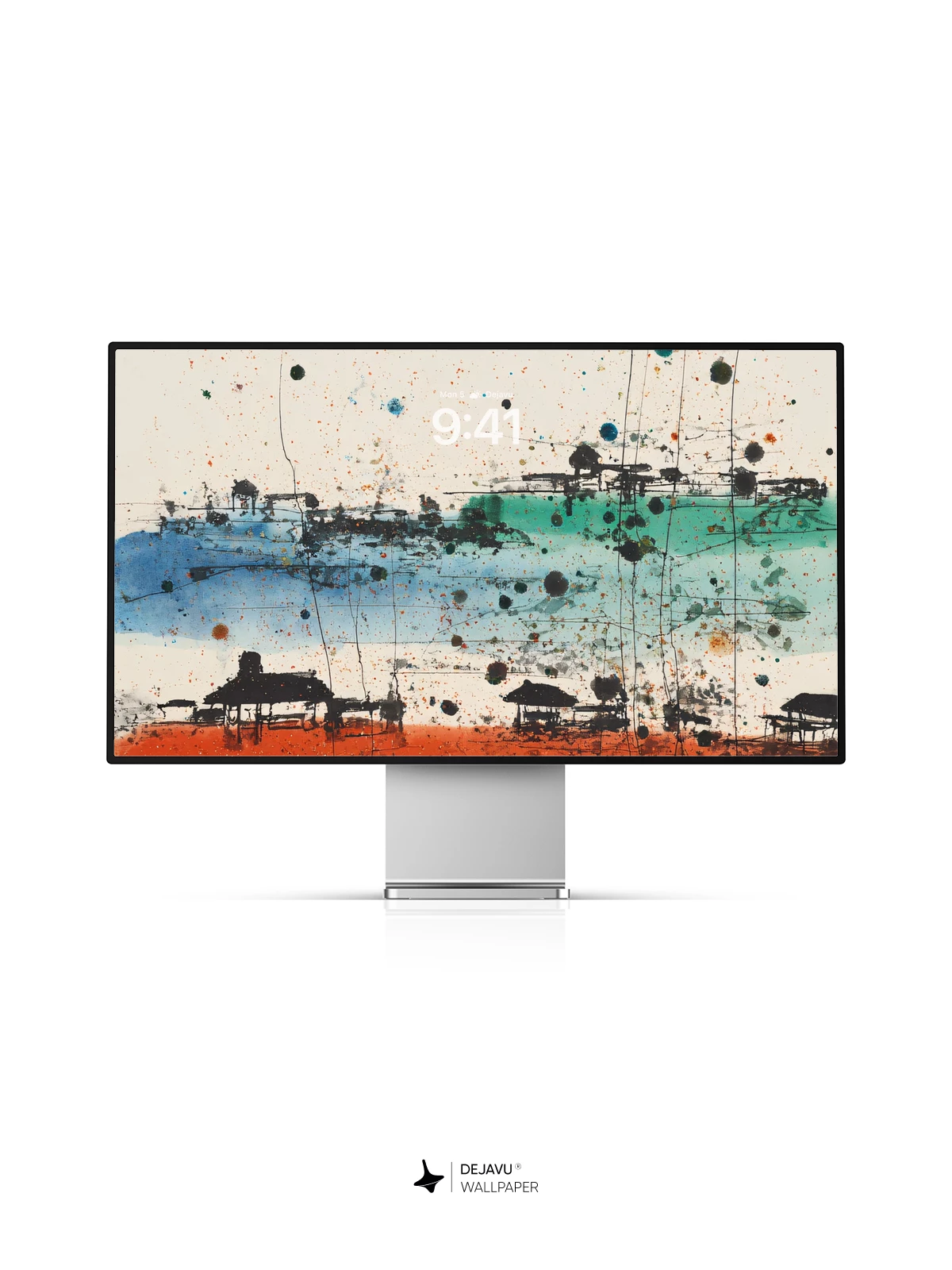 Wu Guanzhong Style Abstract Landscape Wallpaper 8K