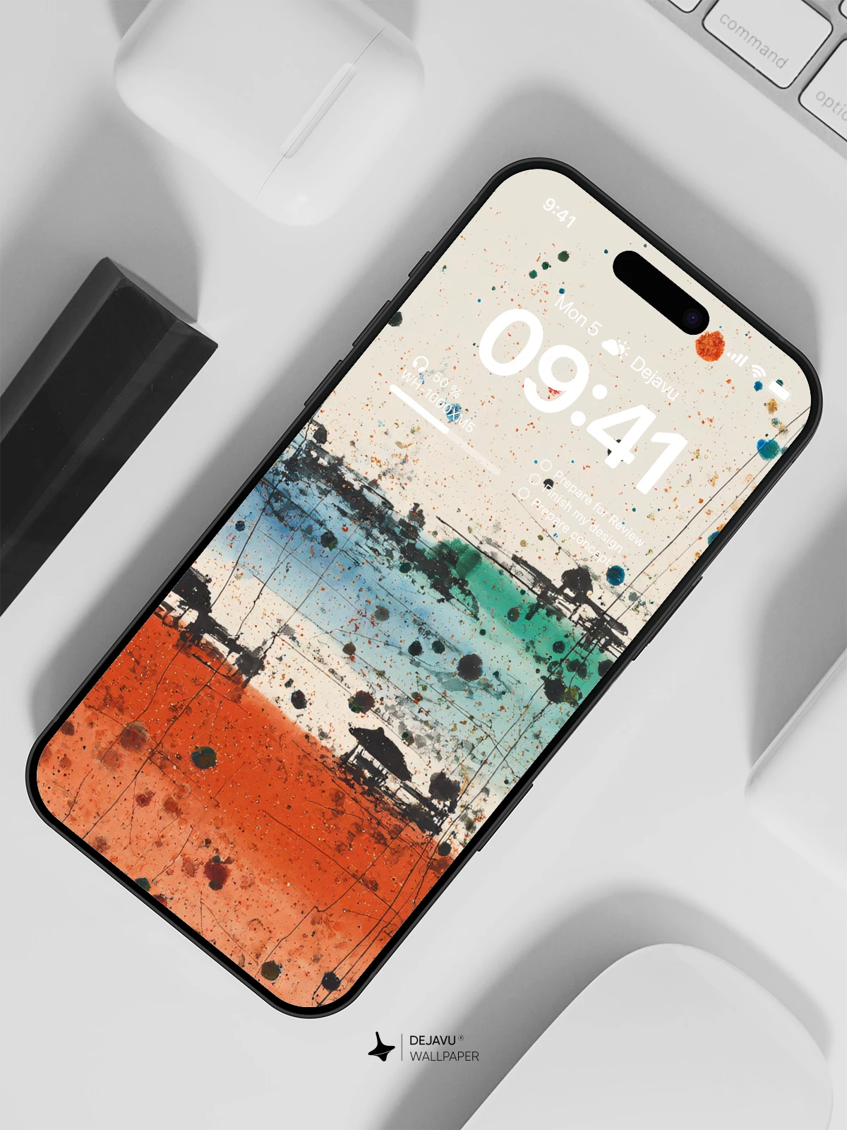 Wu Guanzhong Style Abstract Landscape Wallpaper 8K