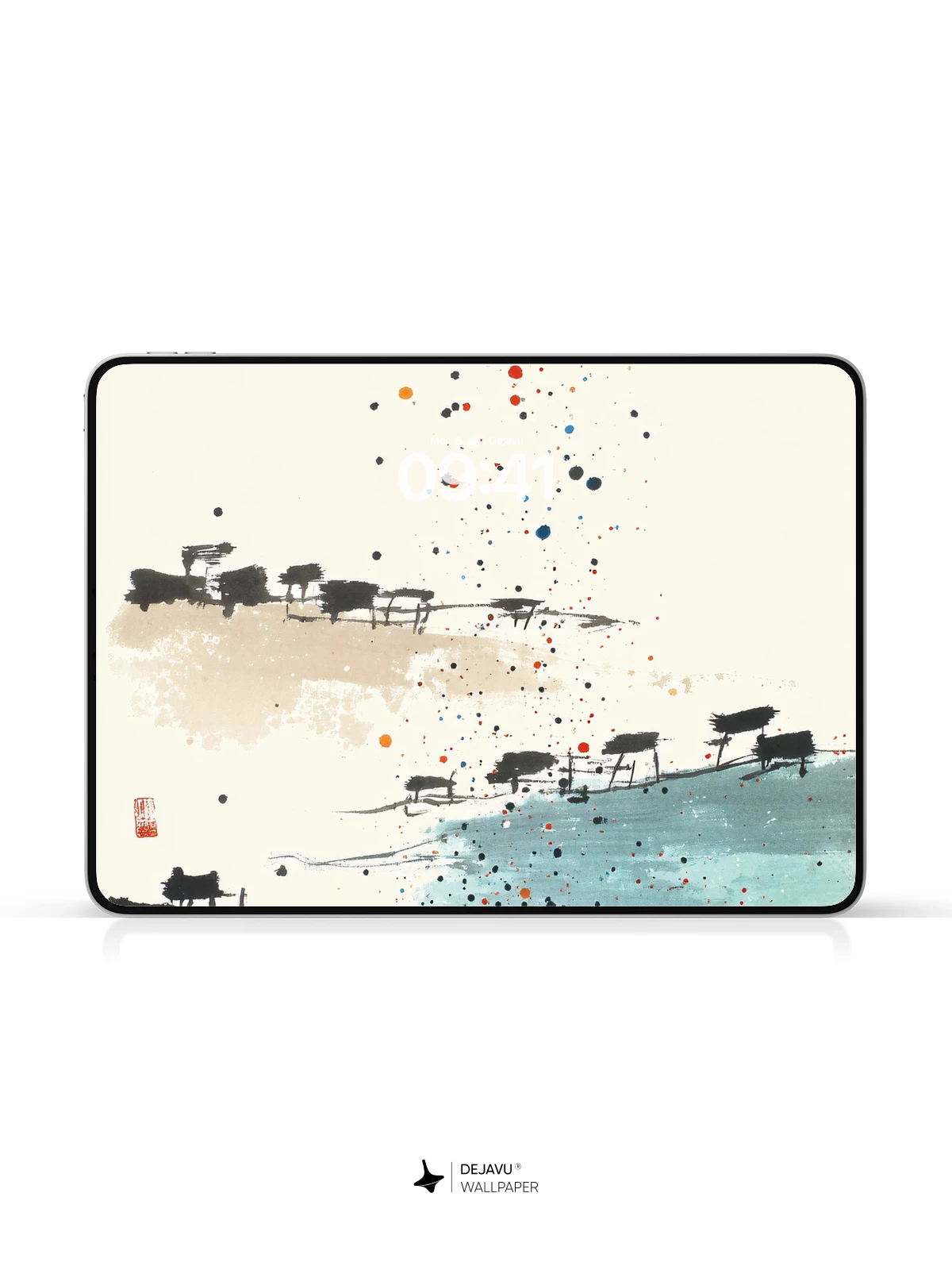 Wu Guanzhong Style Abstract Landscape Wallpaper 8K