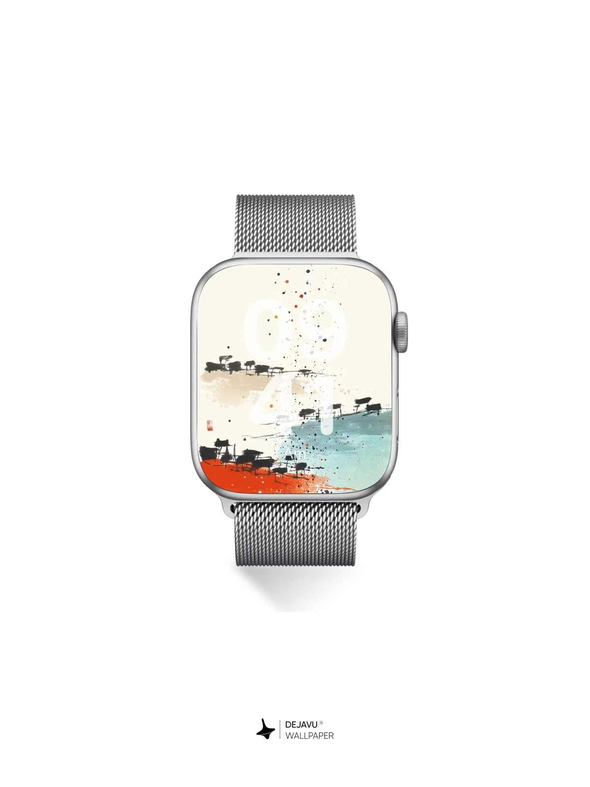 Wu Guanzhong Style Abstract Landscape Wallpaper 8K