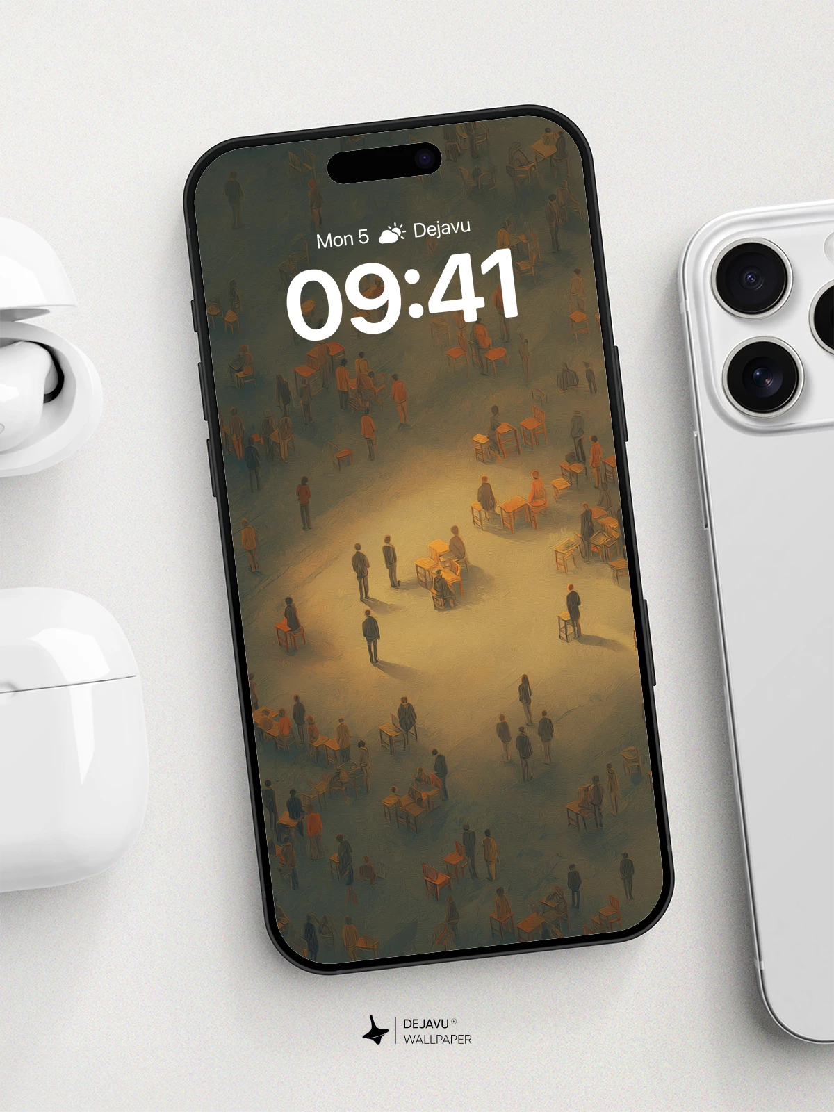 Crowd in the Mist 8K Wallpaper