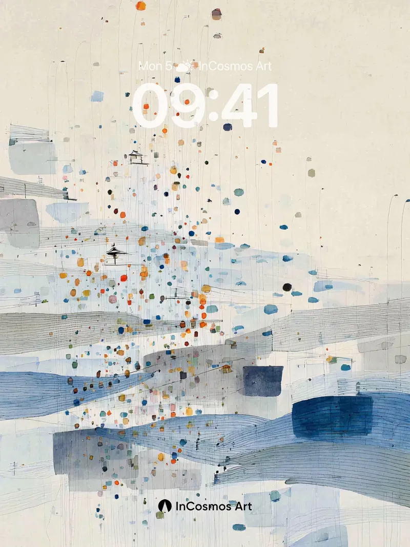 Quiet Confetti Wallpaper with Hazy Drift
