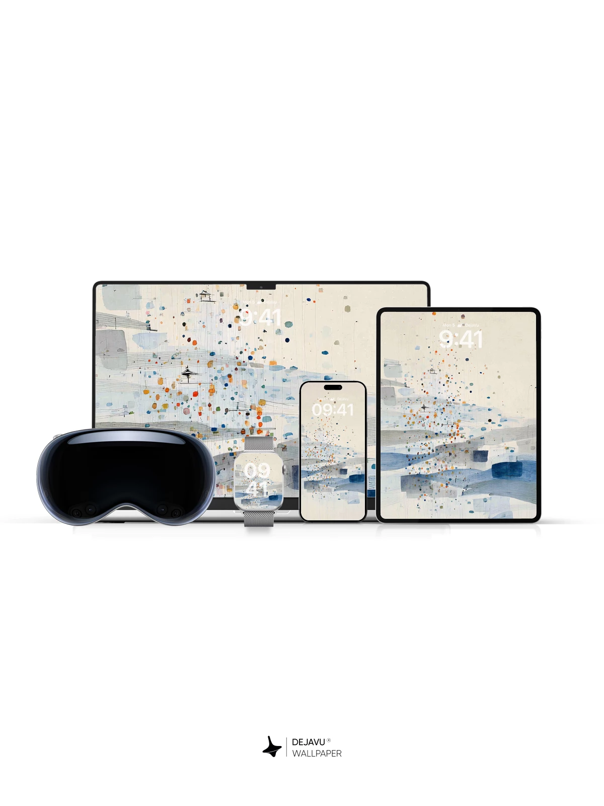 Abstract Watercolor Dots Wallpaper 8K for iPhone & Android