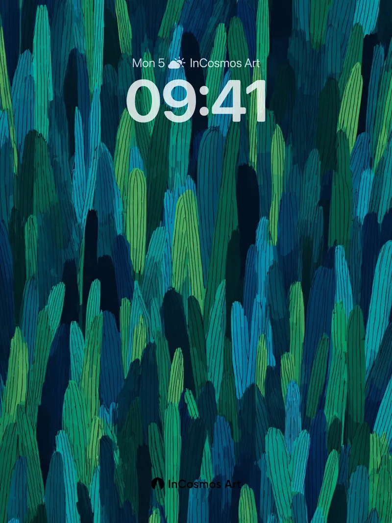 Midnight Forest Wallpaper with Vertical Grain