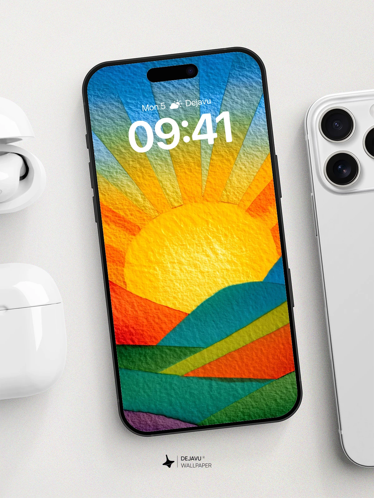 Vibrant Sunrise Landscape Wallpaper 8K for iPhone and Android