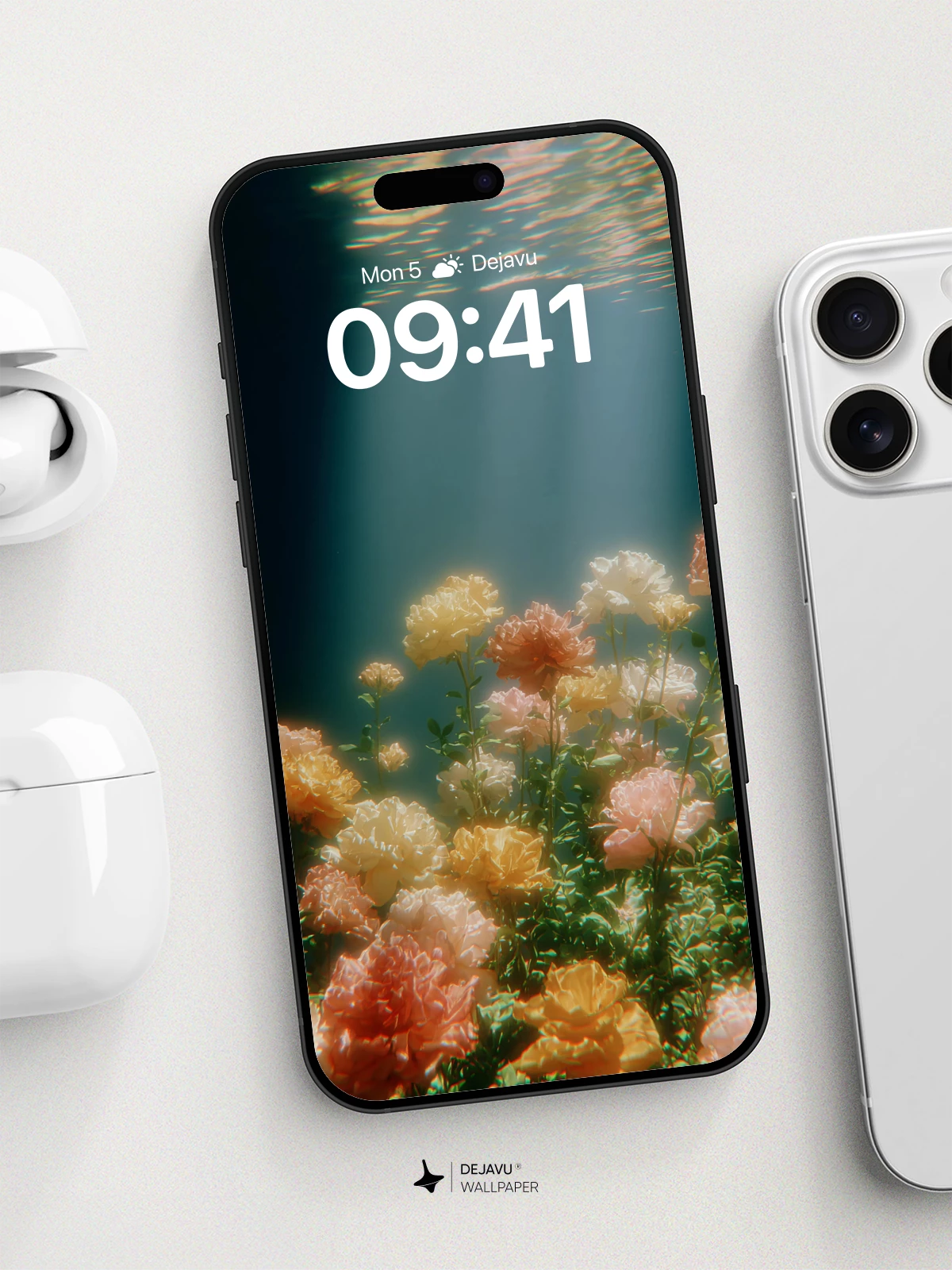 Underwater Rose Garden 8K Wallpaper for iPhone and Android