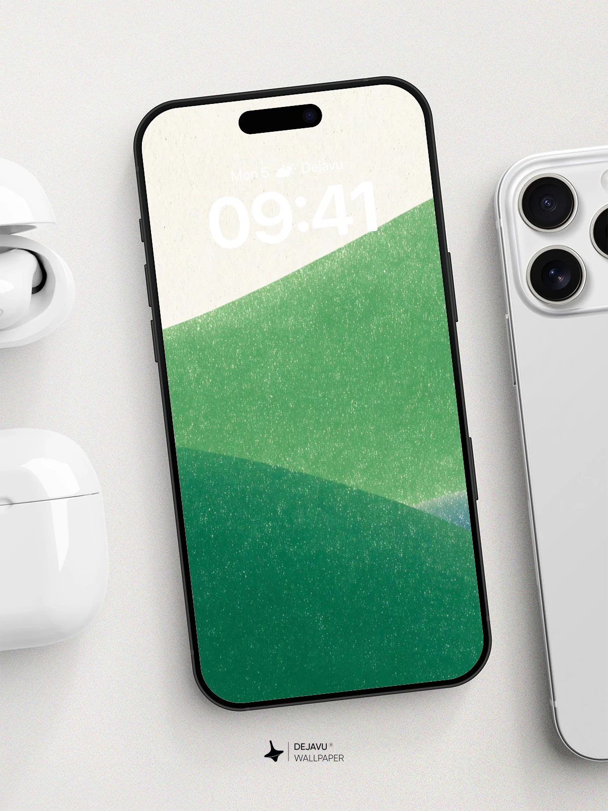 Minimalist Hillside Cyclist Wallpaper 8K for iPhone and Android