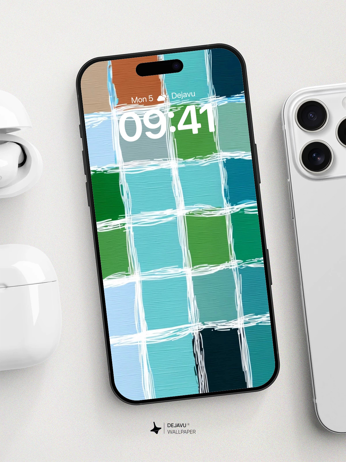 Woven Grid Abstract Wallpaper 8K