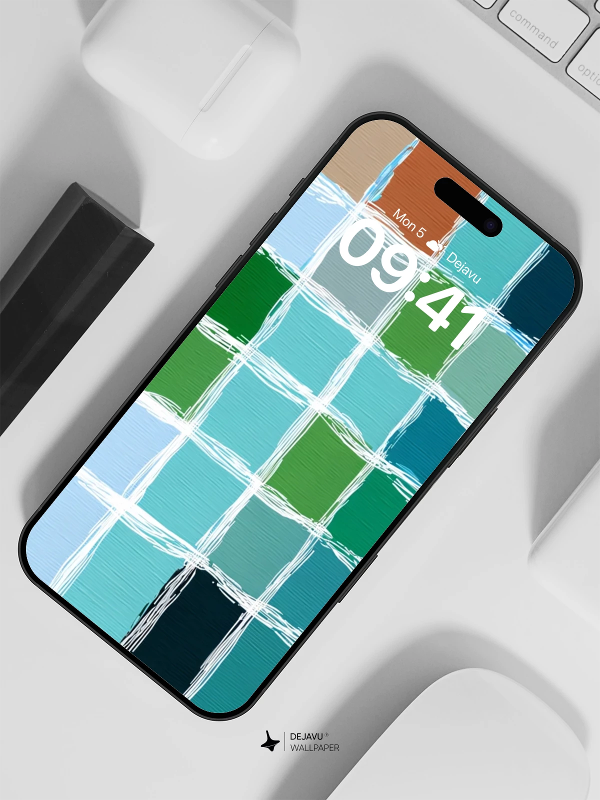 Woven Grid Abstract Wallpaper 8K