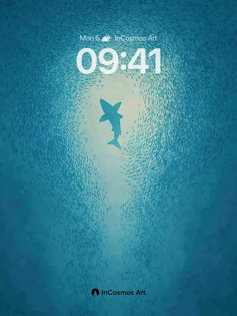 Abyssal Solitude Wallpaper with Silhouette