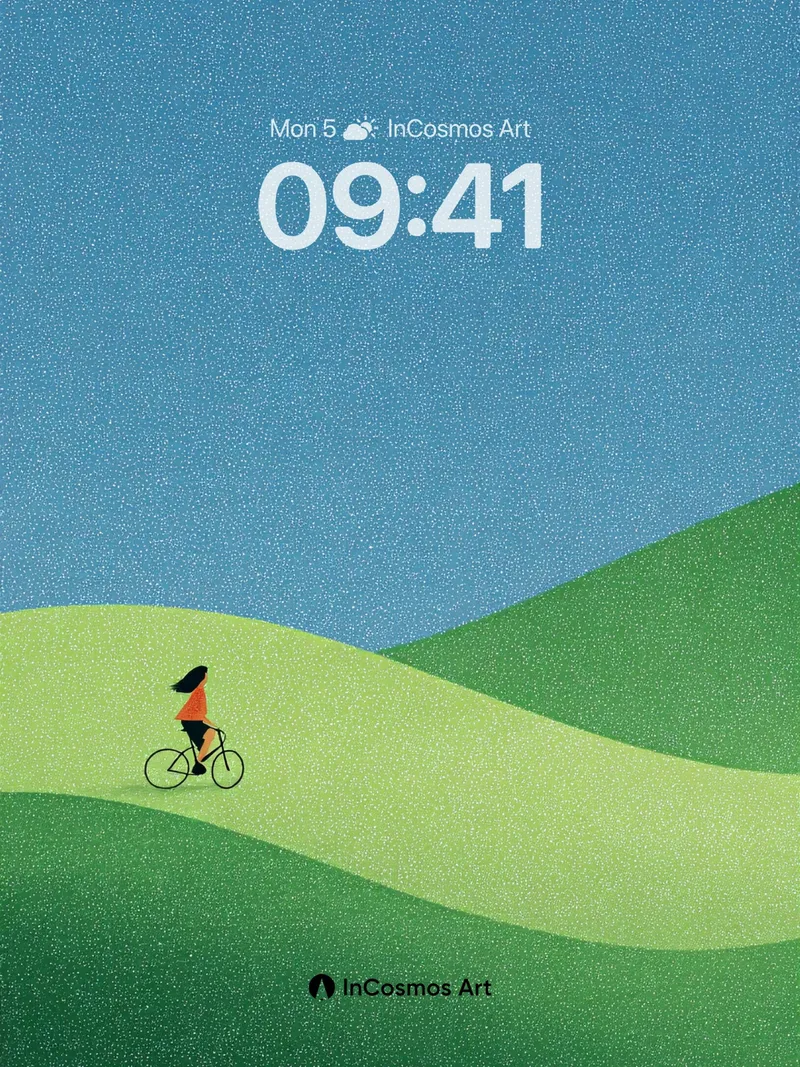Serenity Ride Wallpaper with Rolling Hills