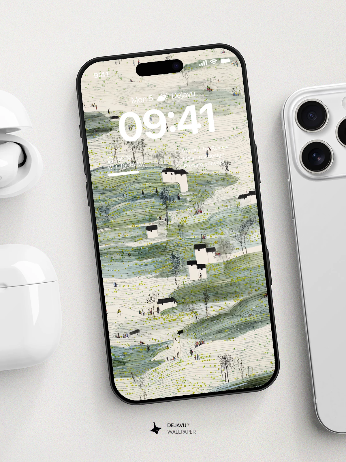 Winding Hillside Village 8K Wallpaper