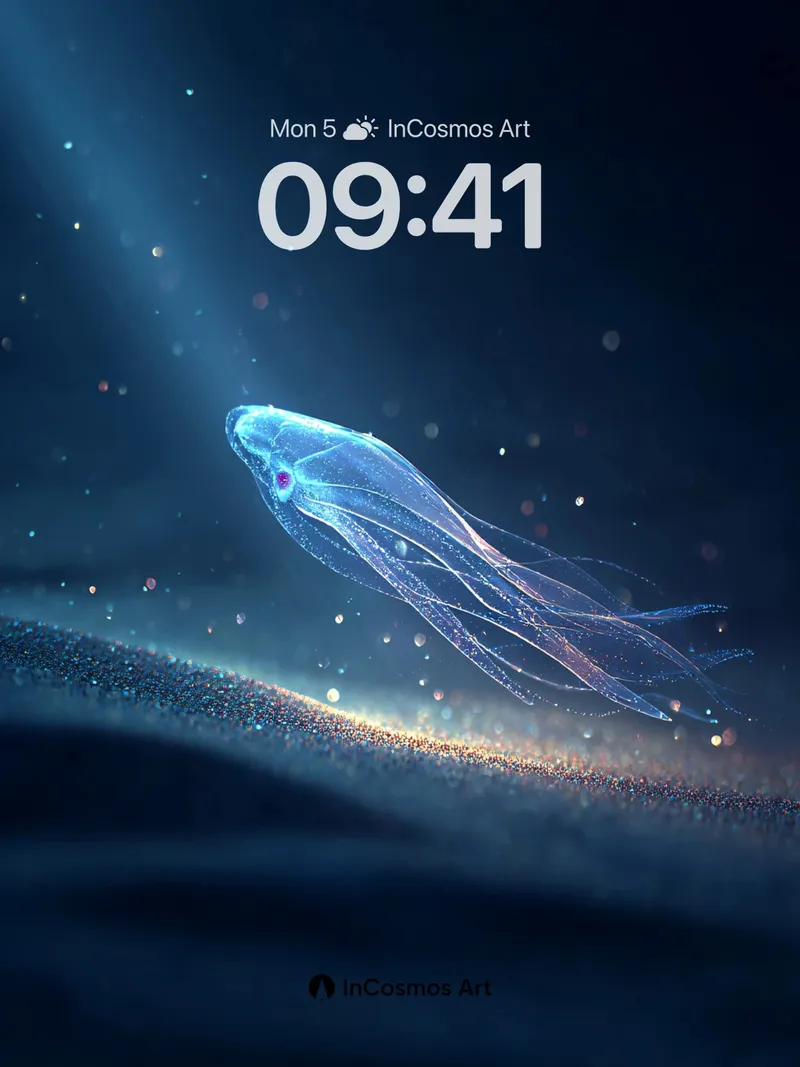 Deep Ocean Phantom Wallpaper in Midnight Haze