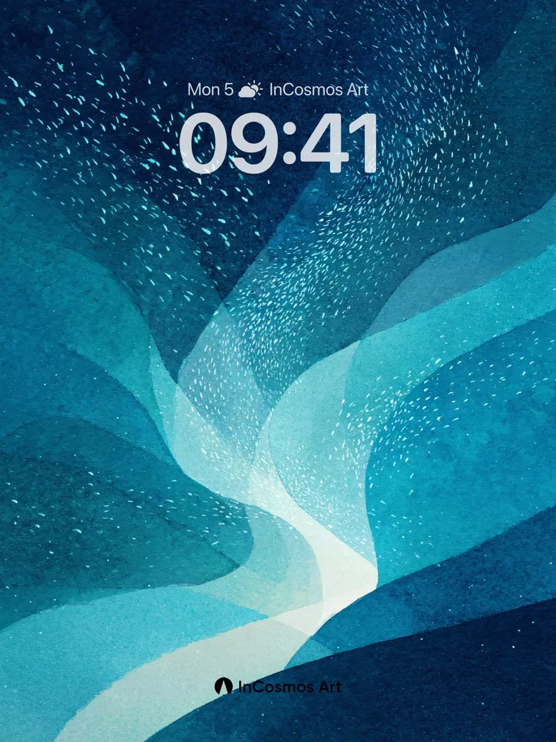 Deep Sea Currents Wallpaper in Gradient Flow