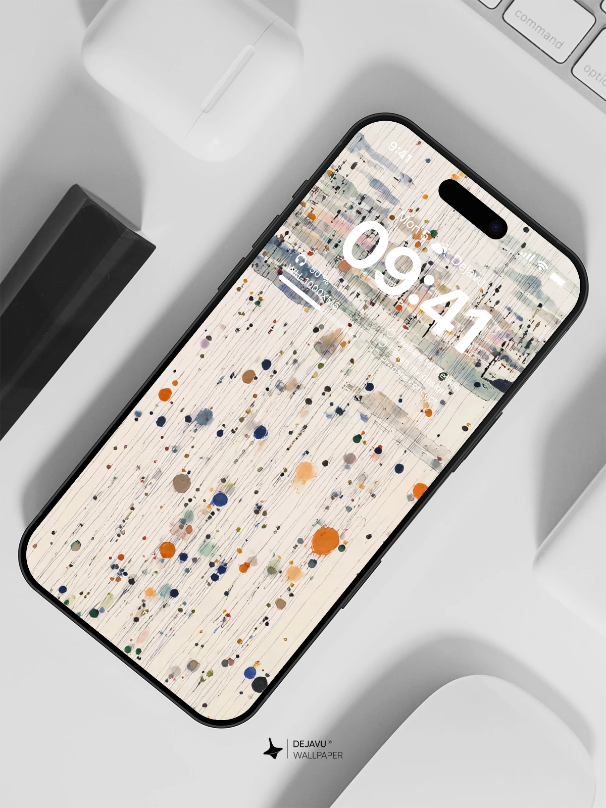 Wu Guanzhong Style Abstract Ink Wallpaper 8K