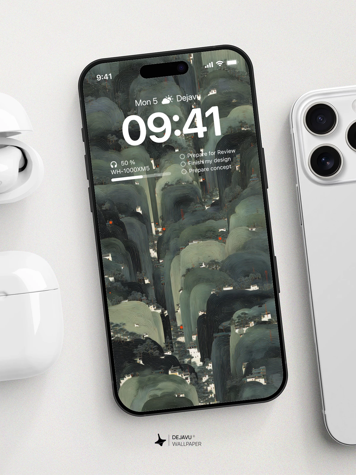 Winding Mountain Village Wallpaper 8K