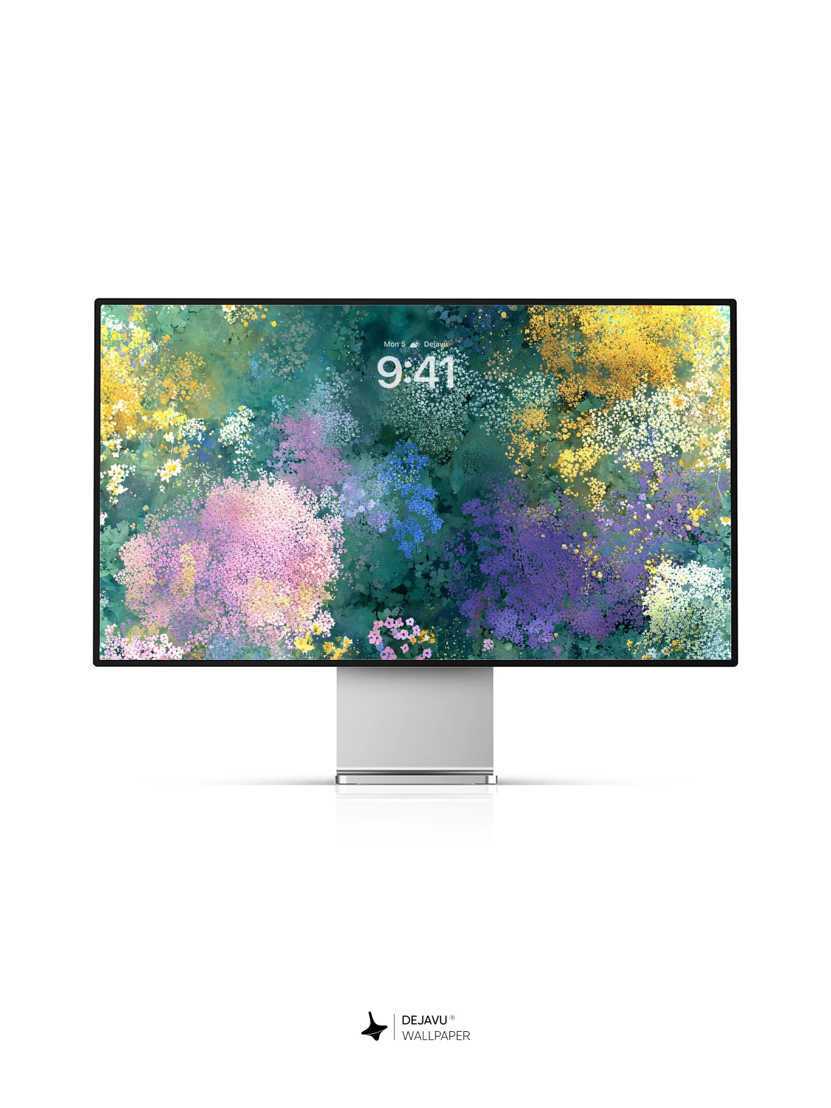 Watercolor Wildflower Field Wallpaper 8K