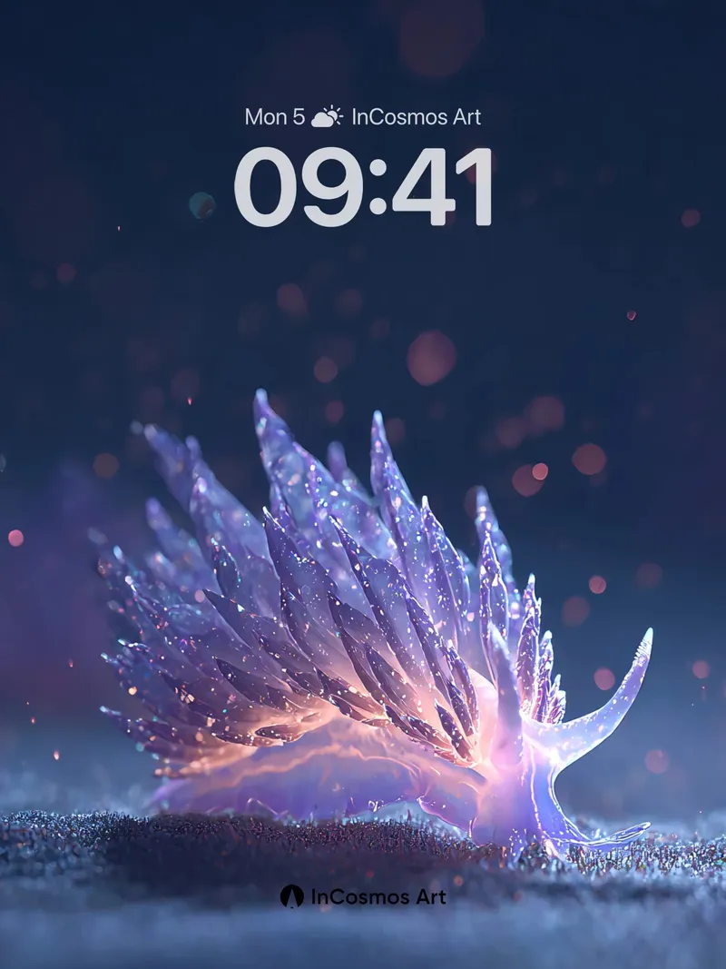 Ethereal Sea Slug Wallpaper in Deep Ocean