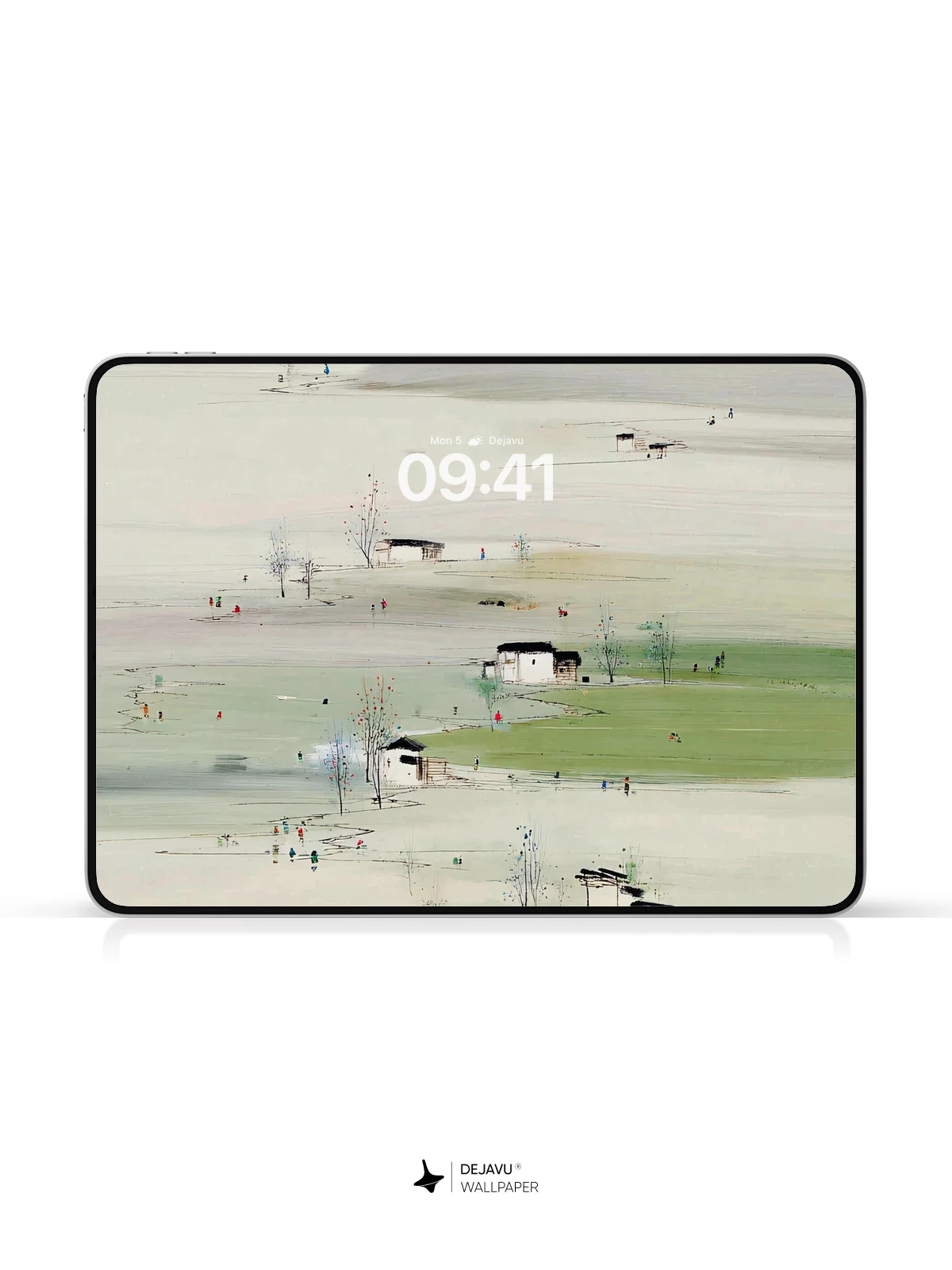 Wu Guanzhong Style Abstract Landscape Wallpaper 8K