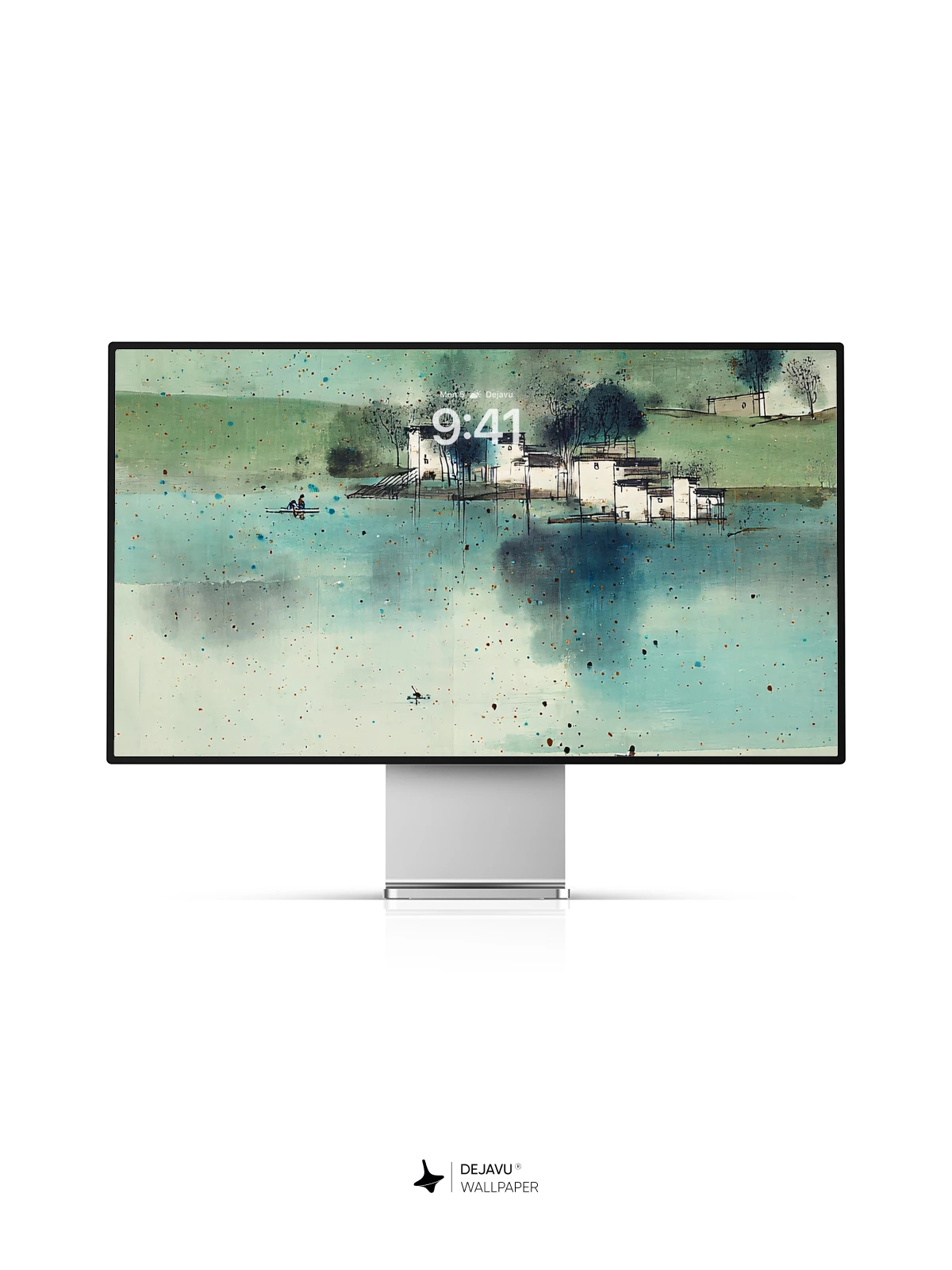 Wu Guanzhong Style Landscape Wallpaper 8K