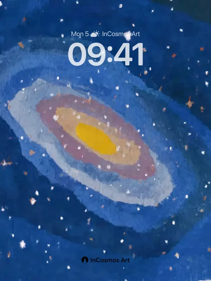 Deep Blue Galaxy Wallpaper with Starry Haze