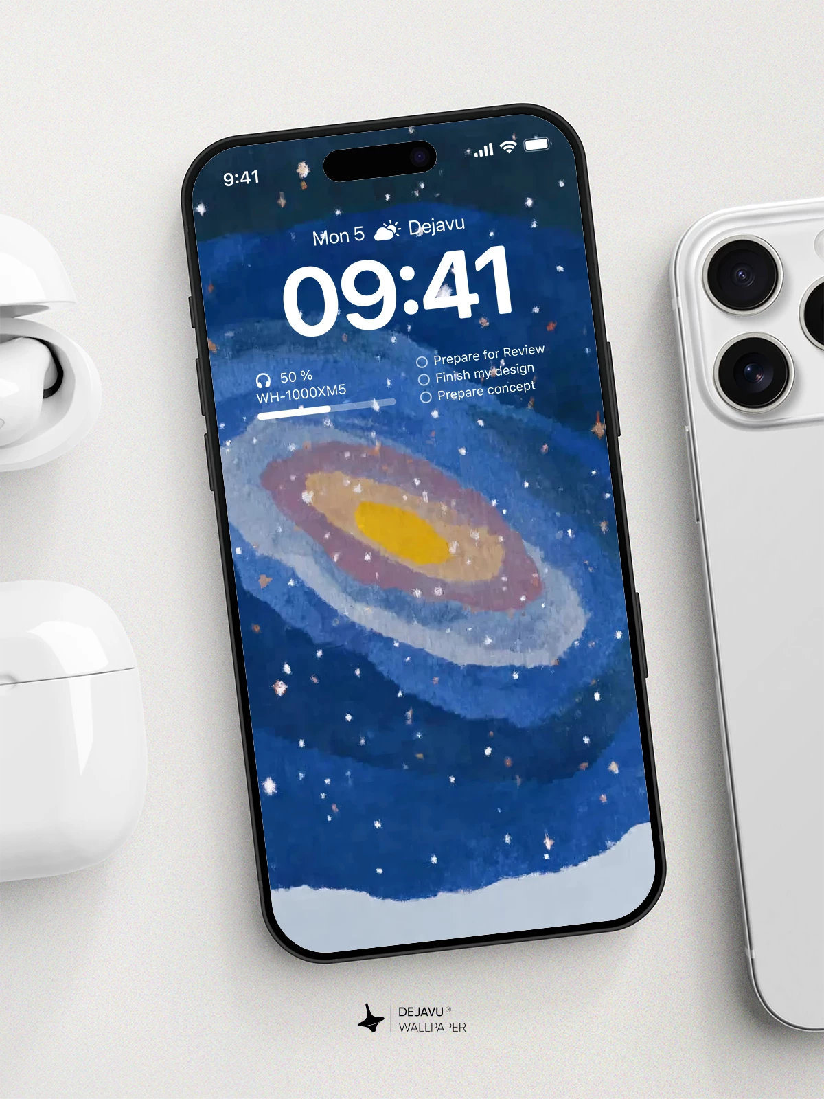 Watercolor Spiral Galaxy Wallpaper 8K