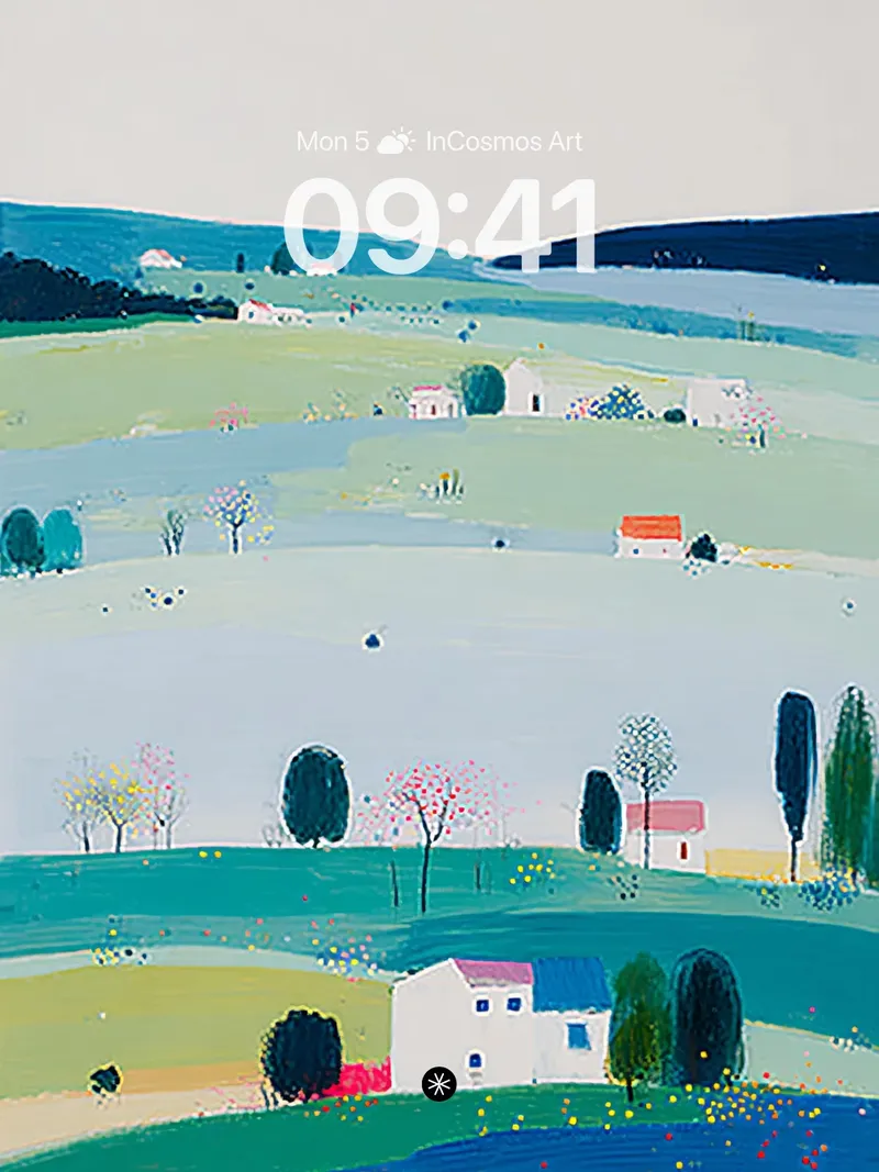 Tranquil Rolling Hills Wallpaper with Pastel Dreams
