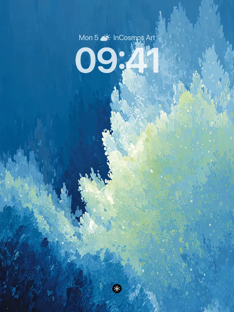 Ethereal Blue Waves Wallpaper with Gradient Flow