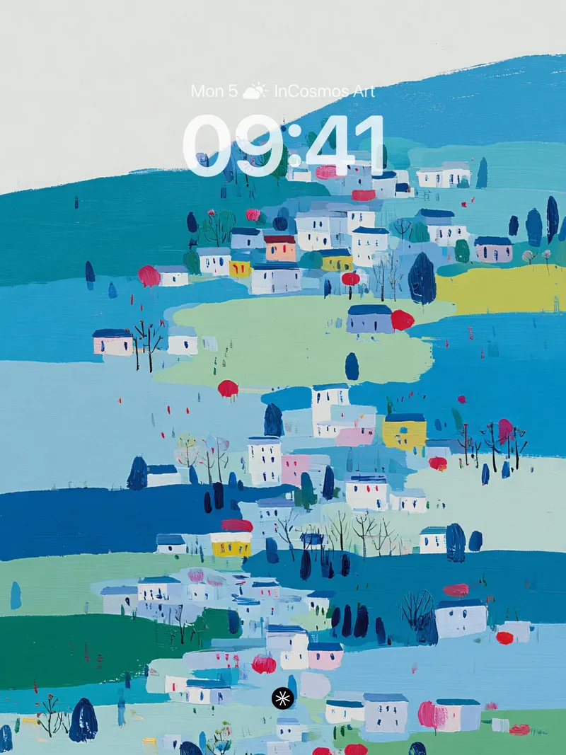 Pastel Village Dream Background