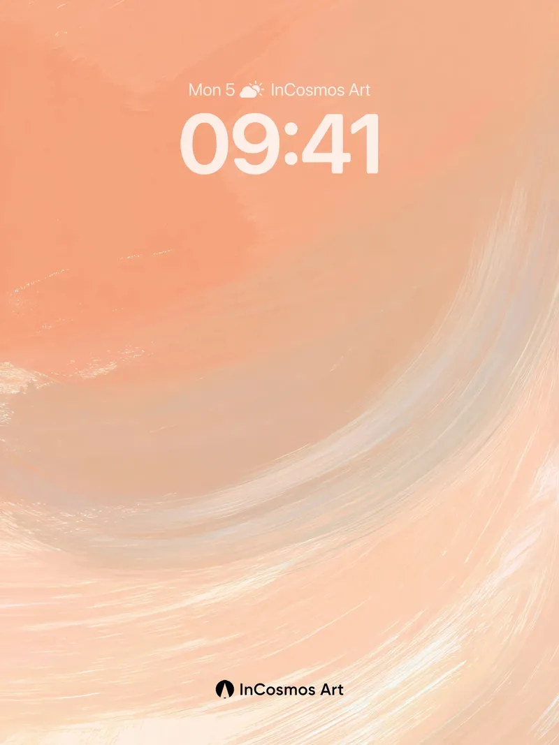 Blushing Peach Wallpaper with Soft Brushstrokes