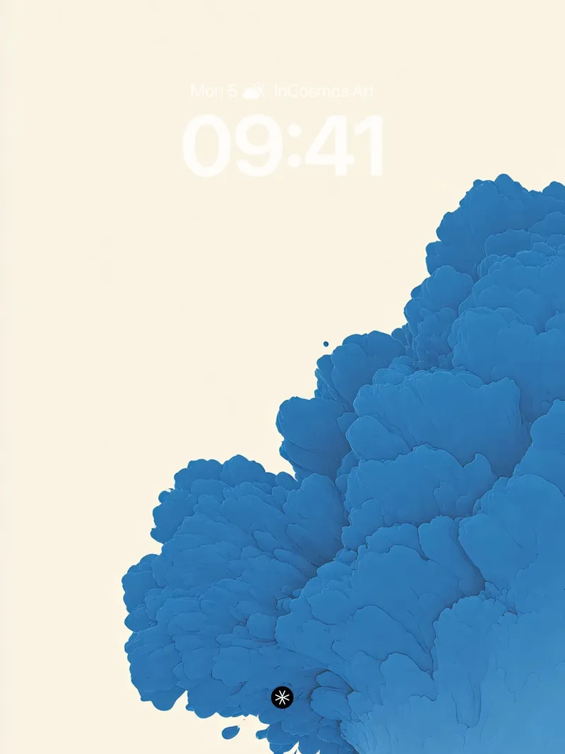 Ethereal Blue Waves Wallpaper with Gradient Flow