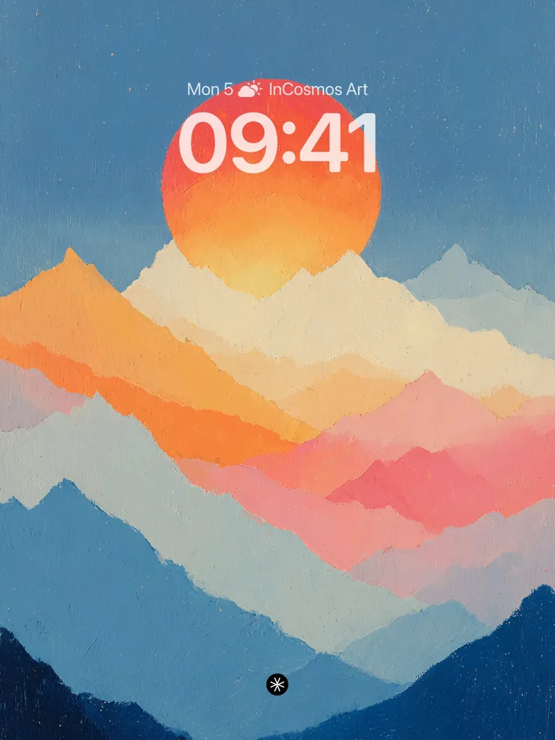 Serene Gradient Mountain Wallpaper in Twilight Haze