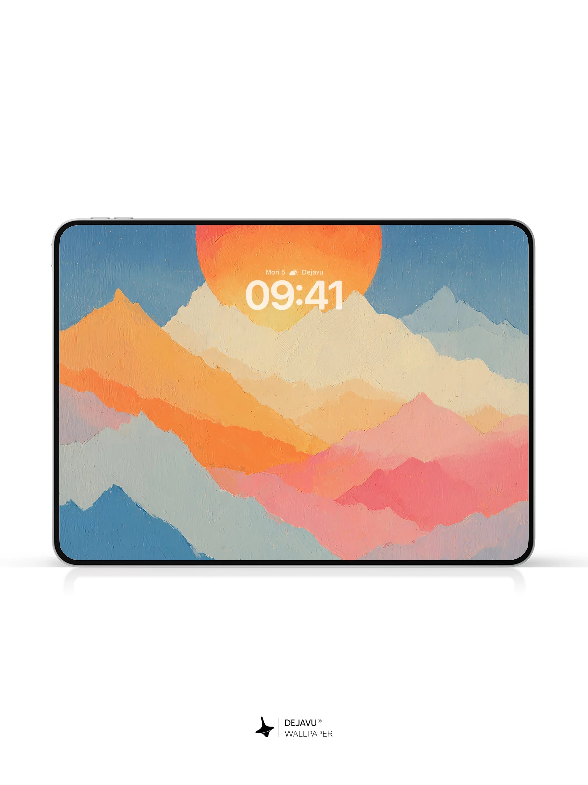 Sunset Gradient Mountain Landscape Wallpaper 8K