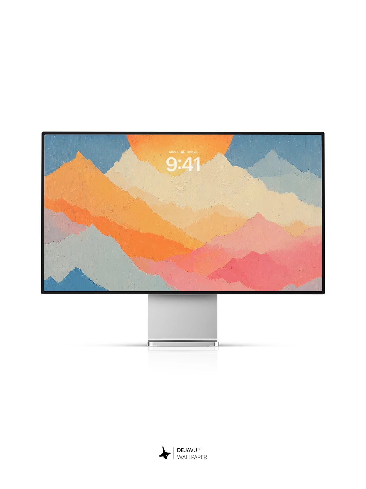 Sunset Gradient Mountain Landscape Wallpaper 8K