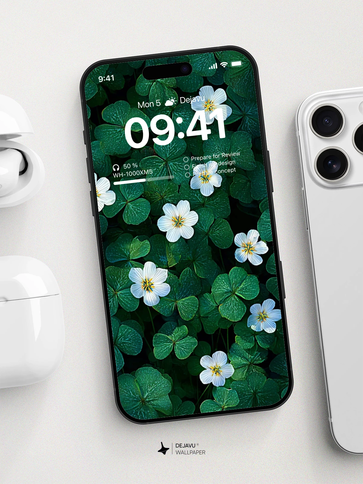 White Clover Blossoms 8K Wallpaper