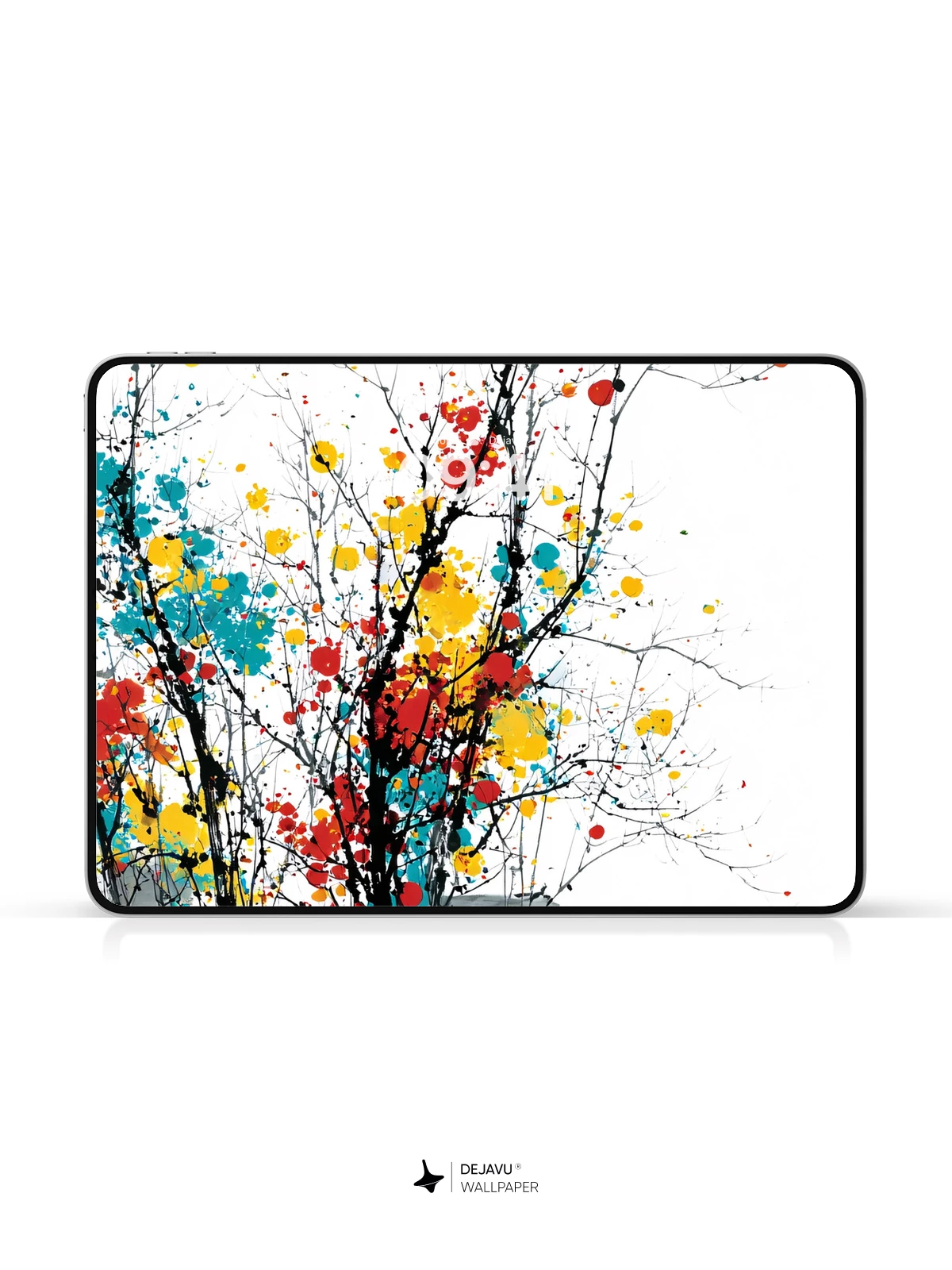 Wu Guanzhong-Inspired Ink Blossoms 8K Wallpaper