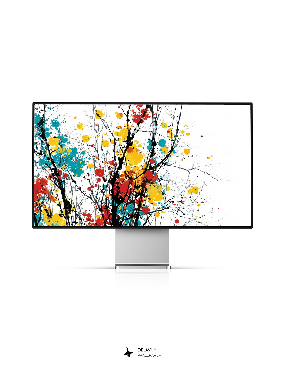 Wu Guanzhong-Inspired Ink Blossoms 8K Wallpaper